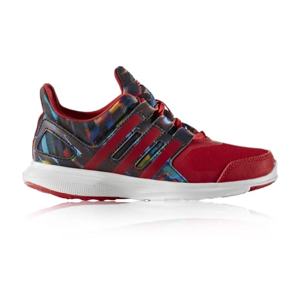 Fitness Mania - Adidas Hyperfast 2.0 - Kids Boys Running Shoes - Core Black/Collegiate Red/White