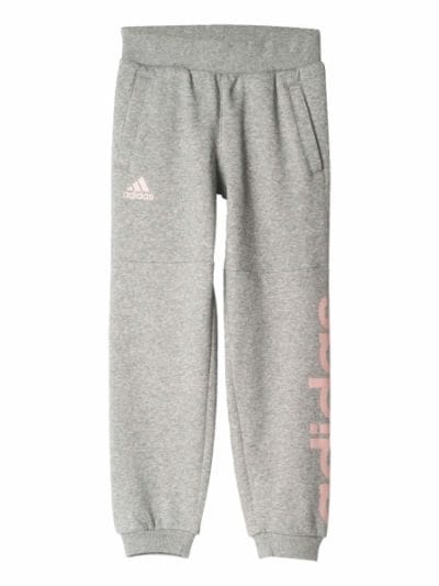 Fitness Mania - Adidas Linear Kids Girls Training Sweat Pants - Medium Grey Heather