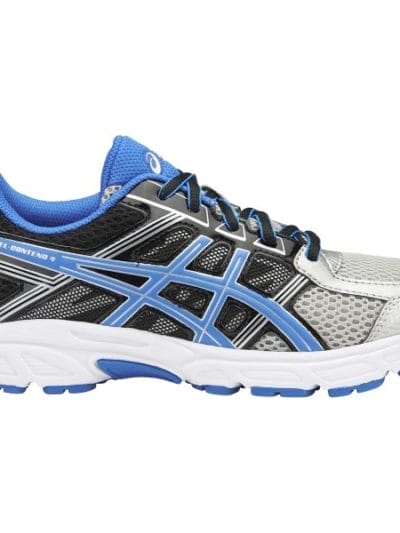 Fitness Mania - Asics Gel Contend 4 GS - Kids Boys Running Shoes - Silver/Classic Blue/Black