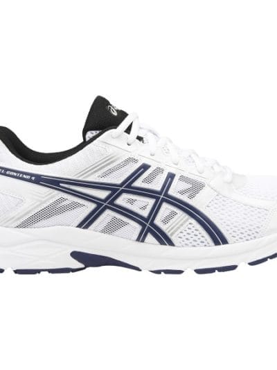Fitness Mania - Asics Gel Contend 4 - Mens Running Shoes - White/Indigo Blue/Silver