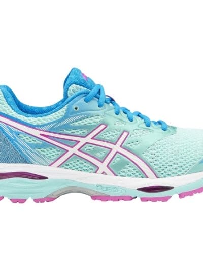 Fitness Mania - Asics Gel Cumulus 18 (D) - Womens Running Shoes - Aqua Splash/White/Pink Glow