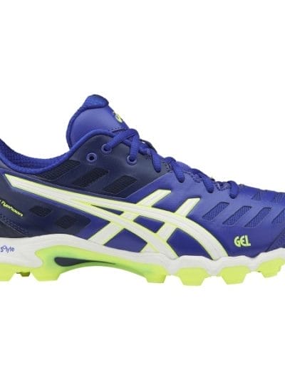 Fitness Mania - Asics Gel Hockey Typhoon 2 - Mens Hockey Shoes - Asics Blue/White/Safety Yellow