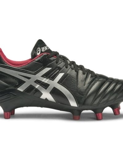 Fitness Mania - Asics Gel Lethal Tight Five - Mens Rugby Boots - Black/Silver/Racing Red