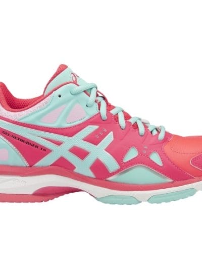 Fitness Mania - Asics Gel Netburner 18 (D) - Womens Netball Shoes - Diva Pink/Aqua Splash/Pale Pink