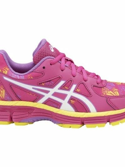 Fitness Mania - Asics Gel Netburner Professional 13 GS - Kids Girls Netball Shoes - Sport Pink/White/Sun