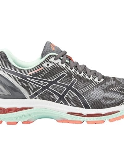 Fitness Mania - Asics Gel Nimbus 19 (2A/D) - Womens Running Shoes - Carbon/White/Flash Coral