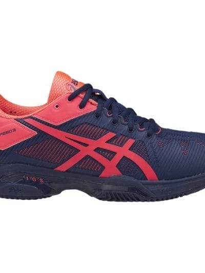 Fitness Mania - Asics Gel Solution Speed 3 Herringbone - Womens Tennis Shoes - Indigo Blue/Diva Pink