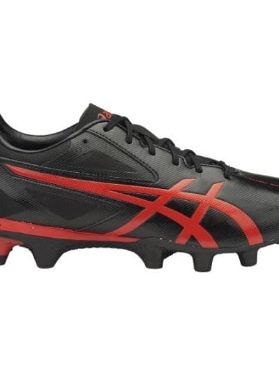 Fitness Mania - Asics Lethal Speed Flash IT - Mens Football Boots - Black/Vermilion