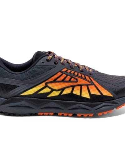 Fitness Mania - Brooks Caldera - Mens Trail Running Shoes - Black/Red/Orange