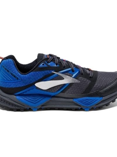 Fitness Mania - Brooks Cascadia 12 - Mens Trail Running Shoes - Anthracite/Electric Blue