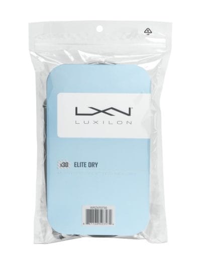 Fitness Mania - Luxilon Elite Dry Tennis Overgrip - 30 Pack - Grey