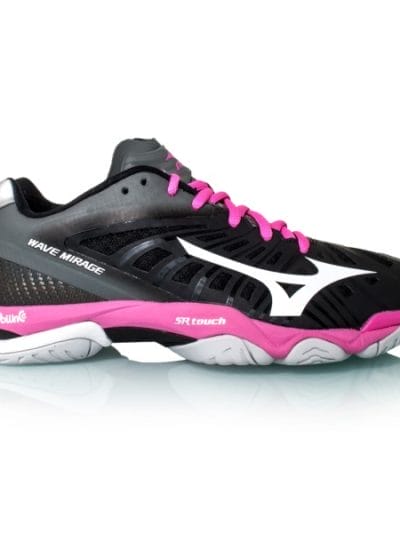 Fitness Mania - Mizuno Wave Mirage - Womens Netball Shoes - Black/Pink/White