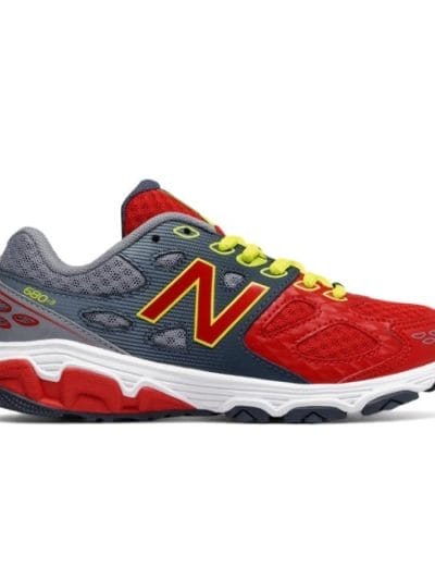 Fitness Mania - New Balance 680v3 - Kids Boys Running Shoes - Grey/Red
