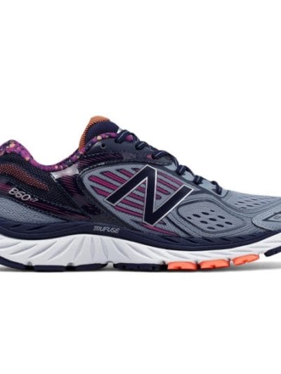 Fitness Mania - New Balance 860v7 - Womens Running Shoes - Reflection Grey/Poisonberry/Pigment