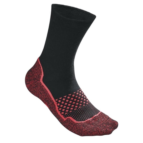 Fitness Mania - Wilson Amplifeel Mens Tennis Socks - Black/Fiery Coral