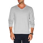 Fitness Mania - LONG SLEEVE SOLID V-NECK SWEATER