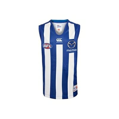Fitness Mania - North Melbourne Kangaroos Kids Home Guernsey 2017