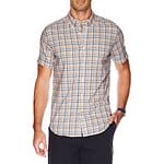 Fitness Mania - SHORT SLEEVE WRINKLE RESISTANT BUTTON DOWN COLLAR PLAID SHIRT