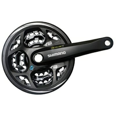 Fitness Mania - Shimano FC-M311-8 Front Crankset 175mm 42-32-22 BLACK