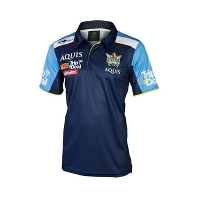 Fitness Mania - Gold Coast Titans Media Polo Navy 2017