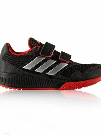 Fitness Mania - Adidas AltaRun CF K - Kids Boys Running Shoes - Core Black/Silver Metallic/Core Red
