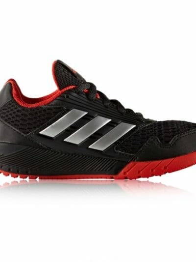 Fitness Mania - Adidas AltaRun K - Kids Boys Running Shoes - Core Black/Silver Metallic/Core Red