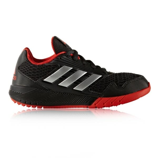 Fitness Mania - Adidas AltaRun K - Kids Boys Running Shoes - Core Black/Silver Metallic/Core Red