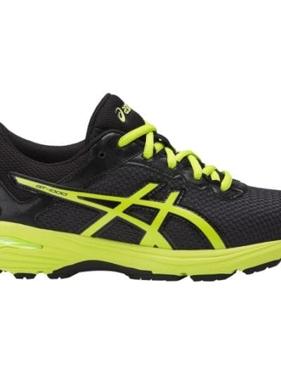 Fitness Mania - Asics Gel GT-1000 6 GS - Kids Boys Running Shoes - Black/Energy Green/Silver