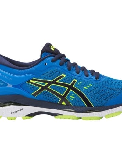 Fitness Mania - Asics Gel Kayano 24 GS - Kids Boys Running Shoes - Directoire Blue/Peacoat/Safety Yellow