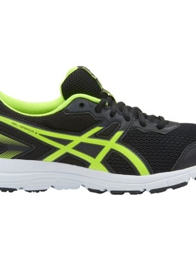 Fitness Mania - Asics Gel Zaraca 5 GS - Kids Boys Running Shoes - Black/Safety Yellow/White