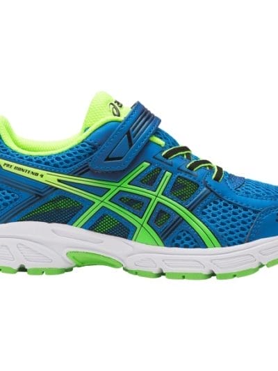Fitness Mania - Asics Pre Contend 4 PS - Kids Boys Running Shoes - Directoire Blue/Green Gecko/Safety Yellow