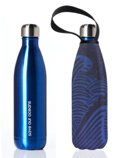 Fitness Mania - BBBYO Future Stainless Steel Bottle + Tsunami Carry Cover - 750ml - Blue