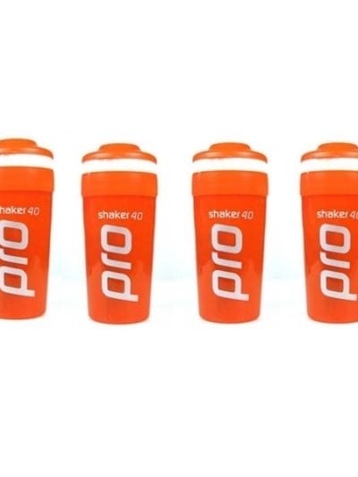 Fitness Mania - Shaker Pro 40 Protein Shake Mixer Orange - 750ml x 4