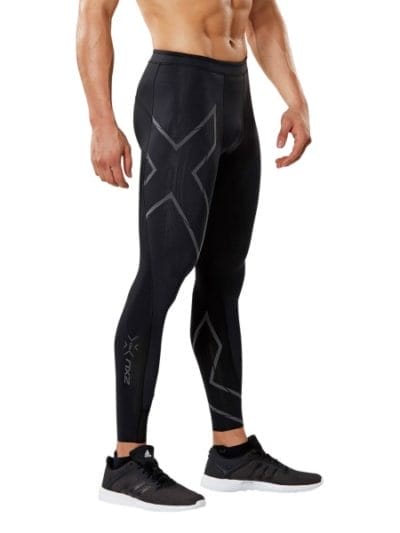 Fitness Mania - 2XU MCS Run Mens Compression Tights - Black/Nero Reflective