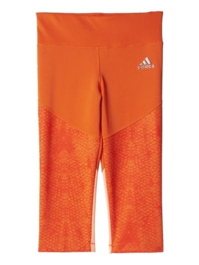 Fitness Mania - Adidas TechFit Kids Girls 3/4 Training Tights - Energy Orange