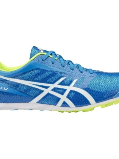 Fitness Mania - Asics Hyper LD 5 - Mens Track Running Spikes - Diva Blue/White/Safety Yellow