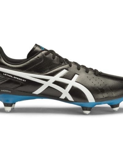 Fitness Mania - Asics Lethal Speed ST - Mens Football Boots - Black/White/Methyl Blue