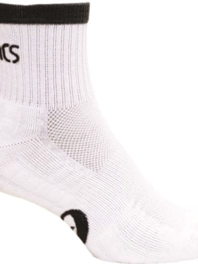 Fitness Mania - Asics Pace Unisex Quarter Running Socks - White/Black