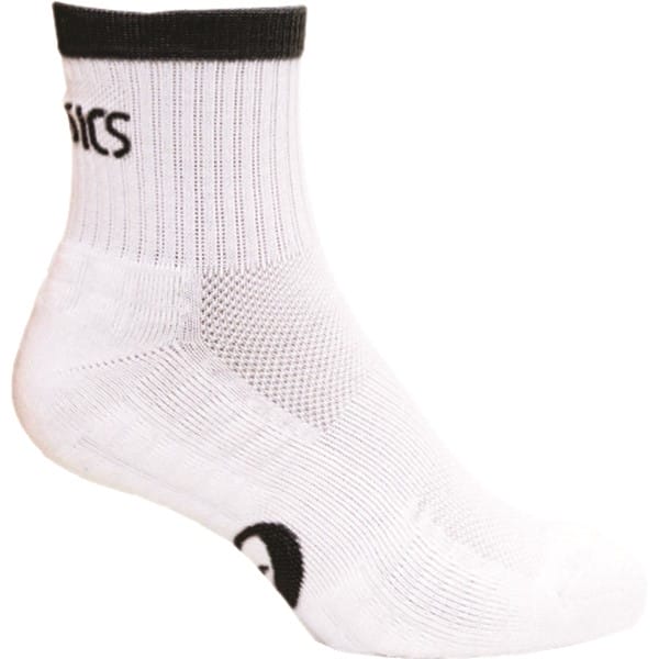 Fitness Mania - Asics Pace Unisex Quarter Running Socks - White/Black
