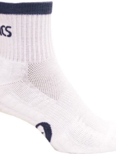 Fitness Mania - Asics Pace Unisex Quarter Running Socks - White/Navy