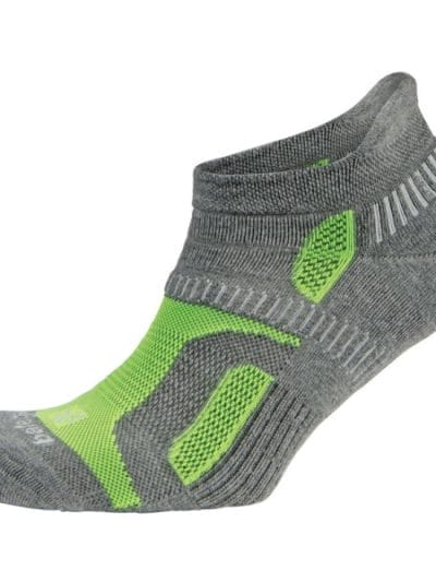 Fitness Mania - Balega Hidden Contour Running Socks - Charcoal/Neon Green