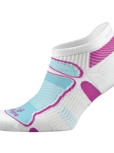 Fitness Mania - Balega Ultra Light No Show Womens Running Socks - White/Berry/Aqua