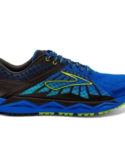 Fitness Mania - Brooks Caldera - Mens Trail Running Shoes - Electric Brooks Blue/Lime Popsicle/Bluefish