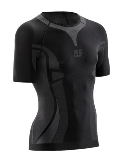 Fitness Mania - CEP Ultra Light Mens Short Sleeve Running Shirt - Black + Free Run Socks Worth $30