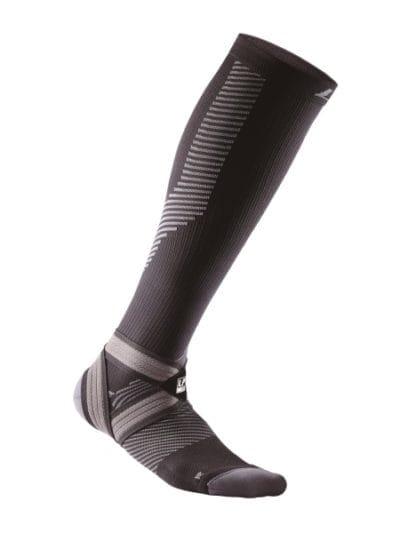 Fitness Mania - LP EmbioZ Ankle Support - Unisex Compression Long Socks - Black/Grey