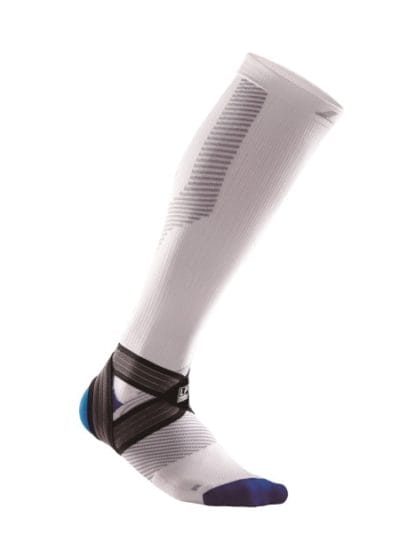 Fitness Mania - LP EmbioZ Ankle Support - Unisex Compression Long Socks - White/Blue