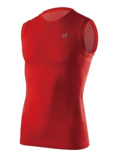 Fitness Mania - LP EmbioZ Back Support - Mens Compression Sleeveless Top - Red