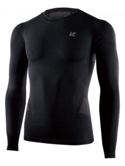 Fitness Mania - LP EmbioZ Shoulder Support - Mens Compression Long Sleeve Top - Black