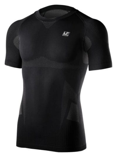 Fitness Mania - LP EmbioZ Shoulder Support - Mens Compression Short Sleeve Top - Black