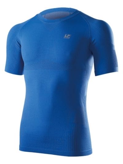 Fitness Mania - LP EmbioZ Shoulder Support - Mens Compression Short Sleeve Top - Blue